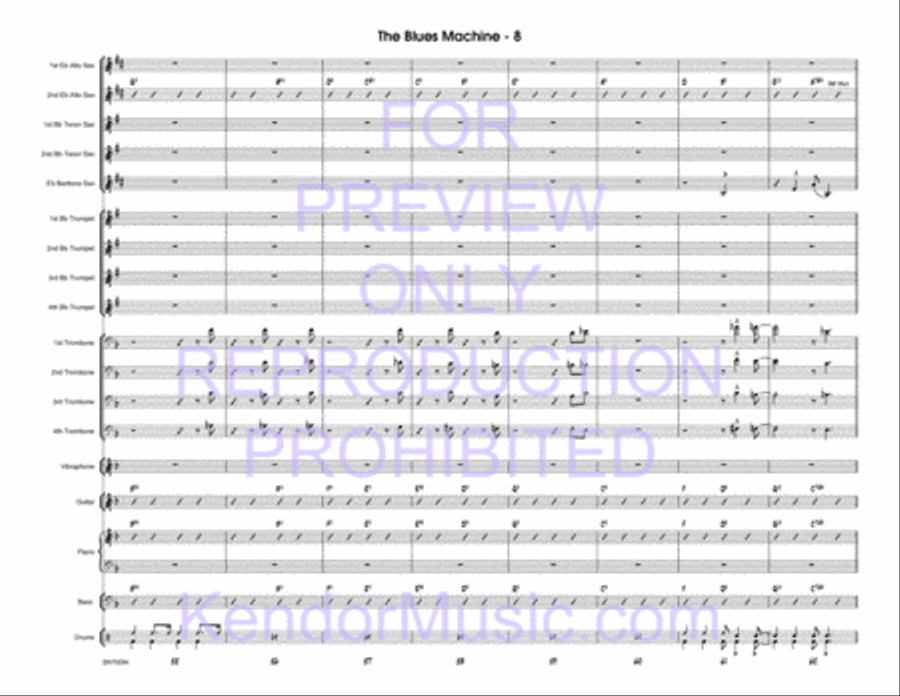 Blues Machine, The Blues Machine, The Jazz Ensemble scores gallery preview page 9