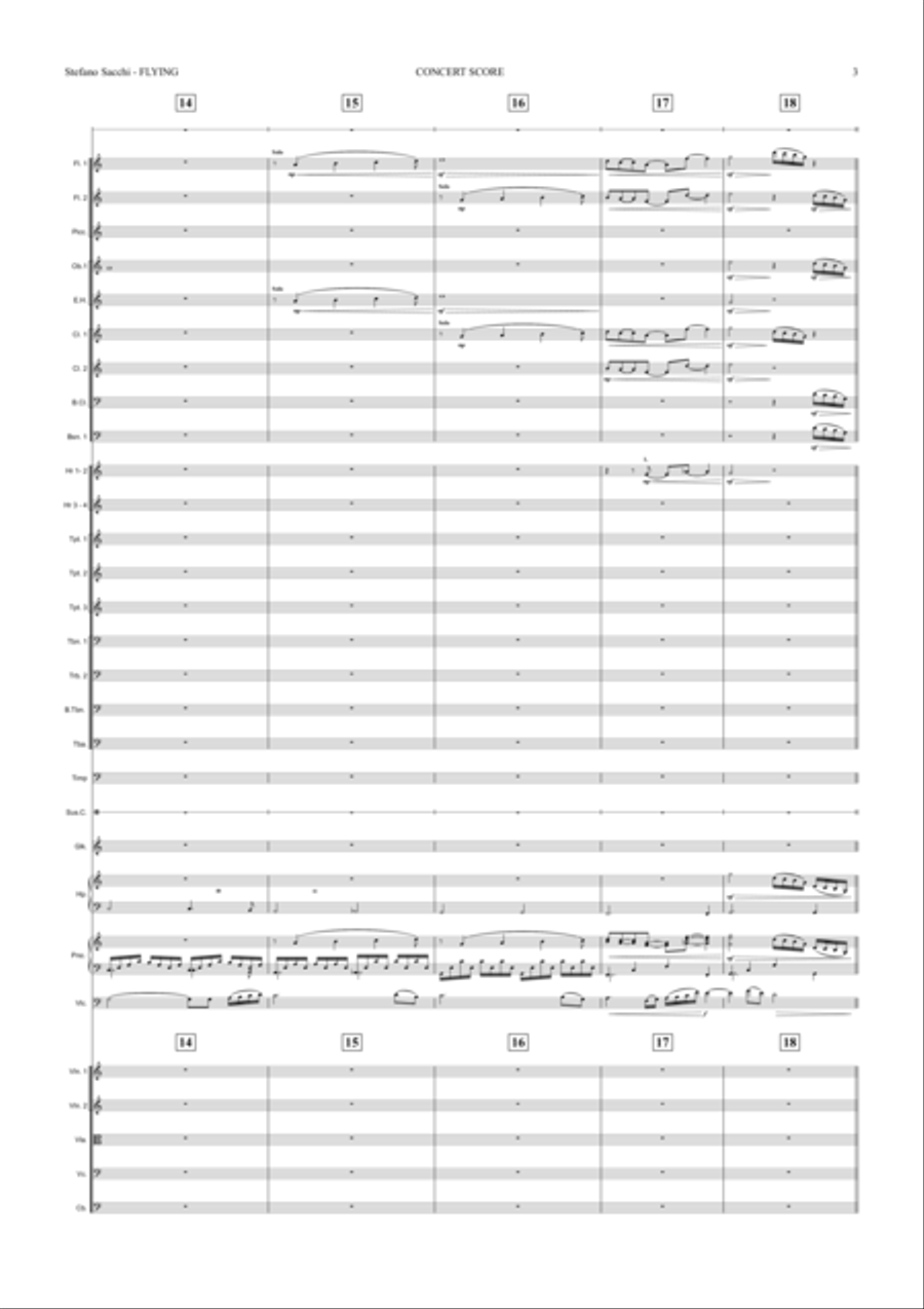 Flying - Sognando di Volare Full Orchestra scores gallery preview page 6