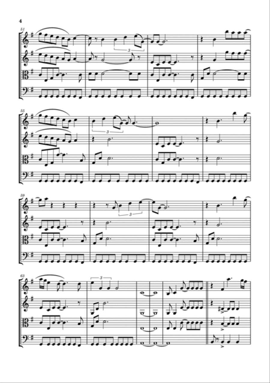 Talk Of The Town String Quartet scores gallery preview page 5
