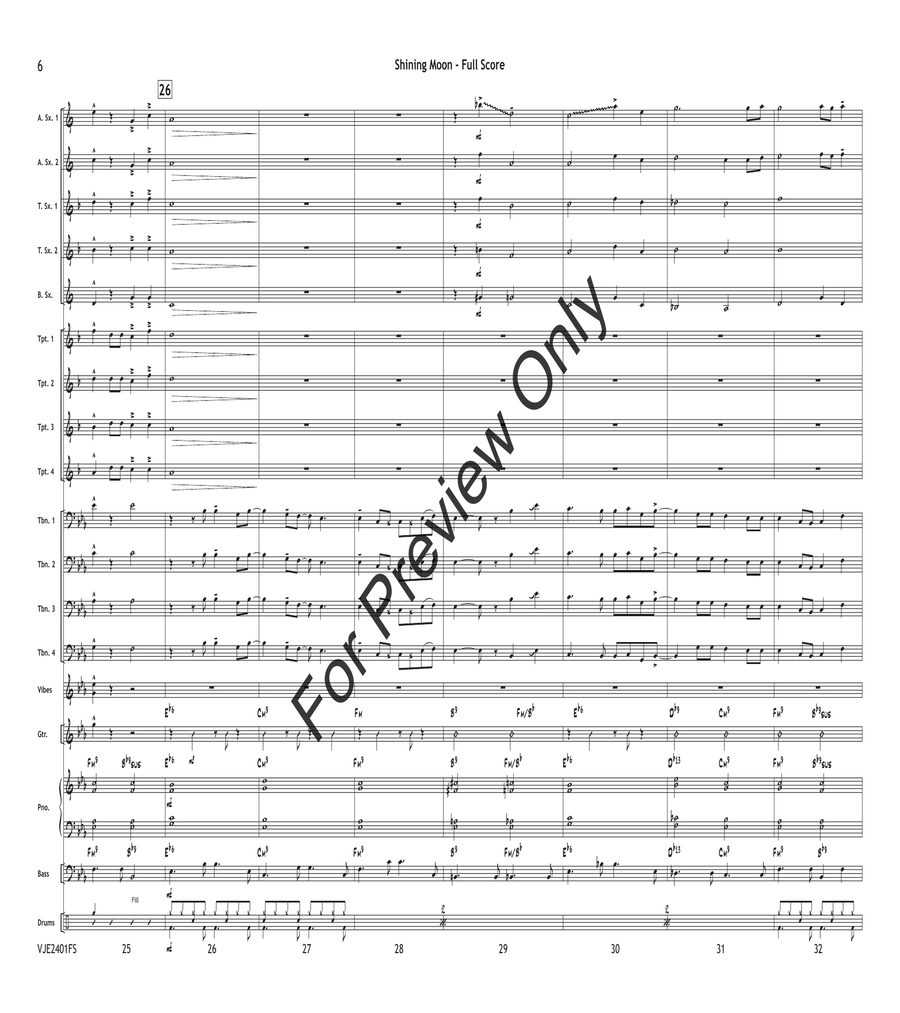 Shining Moon Jazz Ensemble scores gallery preview page 6