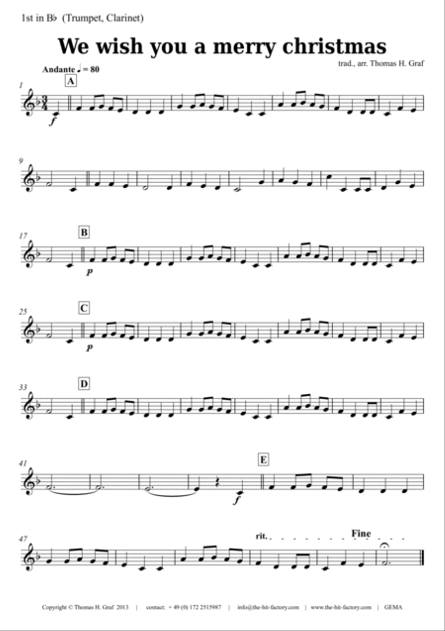We wish you a merry christmas TUBA & KIDS Bassoon scores gallery preview page 6