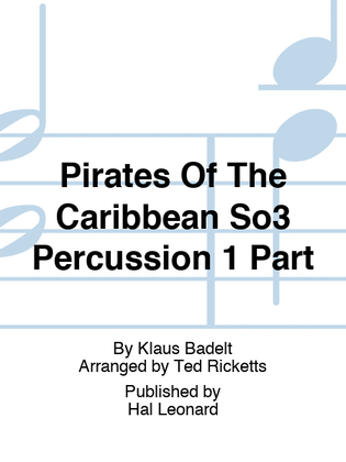 Book cover for Pirates Of The Caribbean So3 Percussion 1 Part