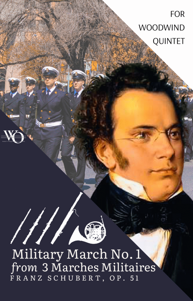 Military March No. 1 by Franz Schubert for Woodwind Quintet image number null
