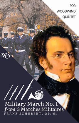 Book cover for Military March No. 1 by Franz Schubert for Woodwind Quintet