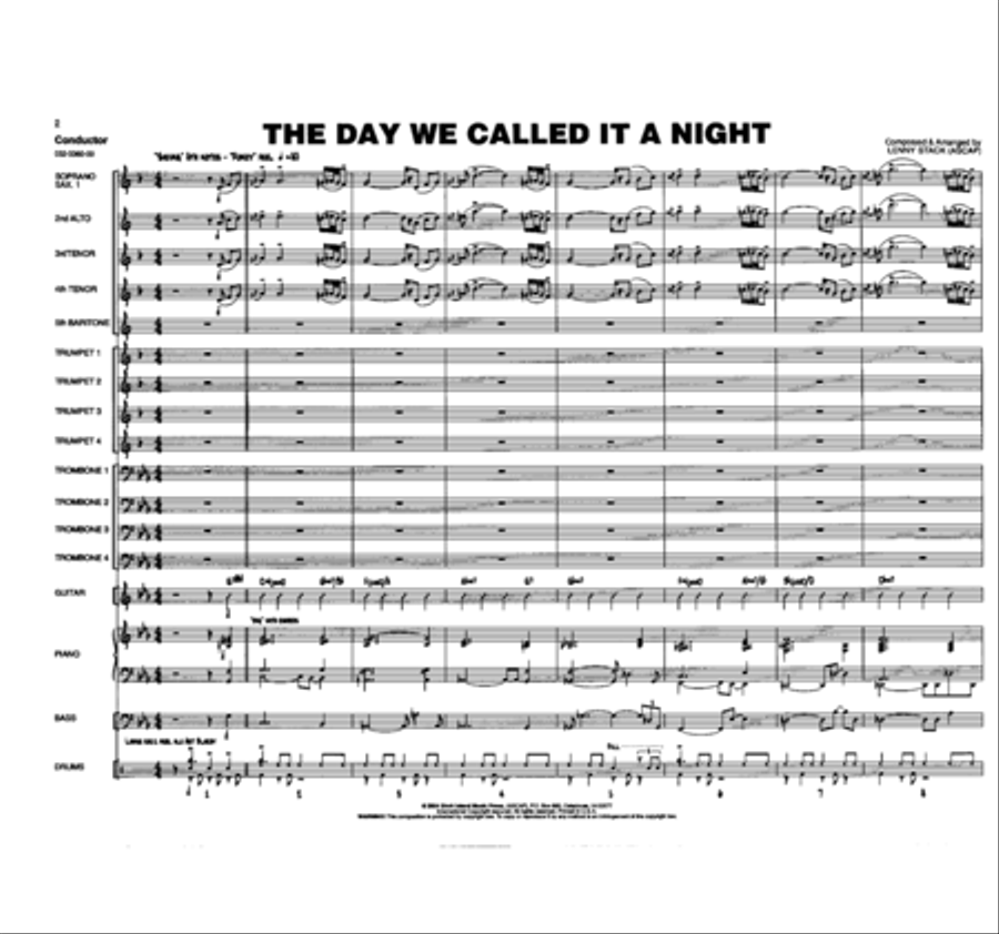 The Day We Called It A Night Jazz Ensemble scores gallery preview page 2
