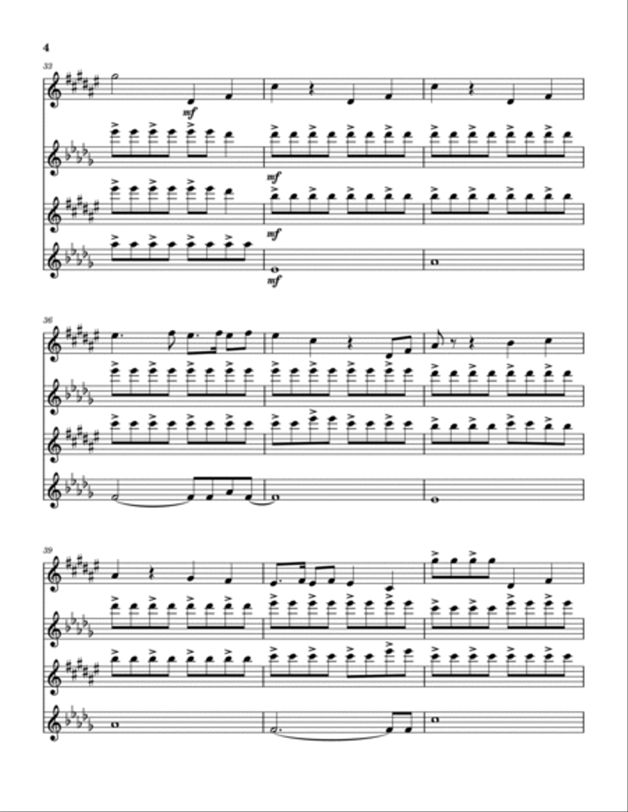 Pure Imagination Saxophone Quartet scores gallery preview page 5