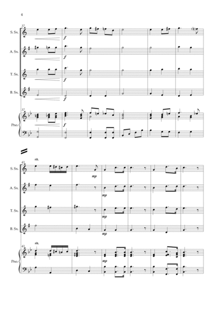 Wedding March (Wagner) Saxophone Quartet Piano image number null