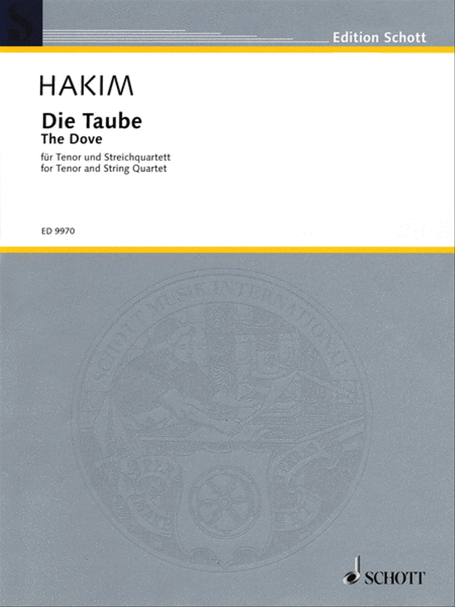 The Dove (Die Taube) 2005 by Naji Hakim Voice - Sheet Music