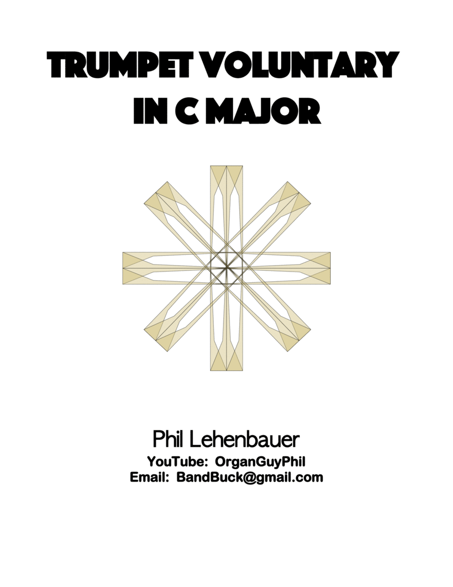 Trumpet Voluntary in C Major, organ work by Phil Lehenbauer Trumpet scores gallery preview page 1