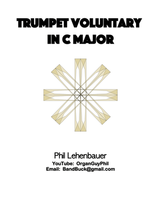 Book cover for Trumpet Voluntary in C Major, organ work by Phil Lehenbauer