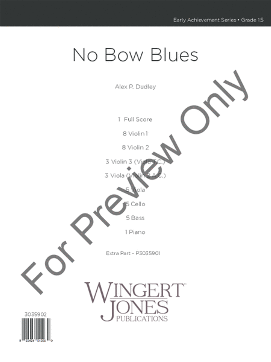 No Bow Blues (Score) No Bow Blues (Score) String Orchestra scores gallery preview page 2