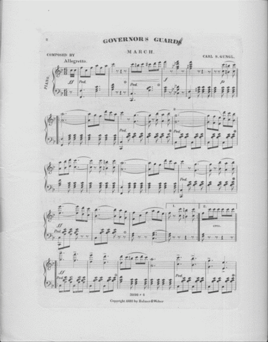 Governor's Guard March Piano Solo scores gallery preview page 2