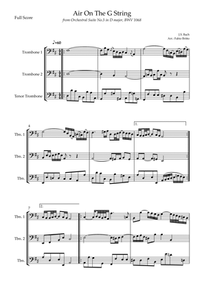 Air On The G String (J.S. Bach) for Trombone Trio