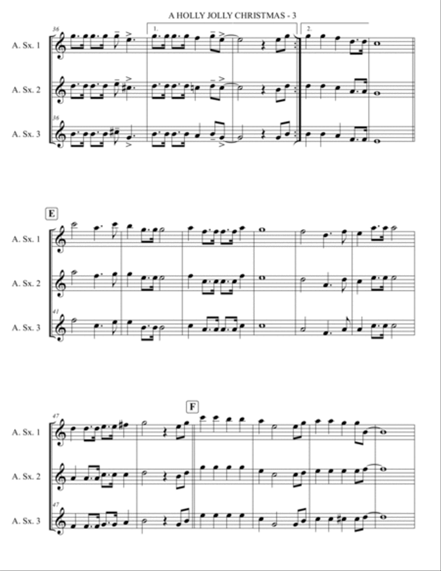 A Holly Jolly Christmas Woodwind Trio scores gallery preview page 4