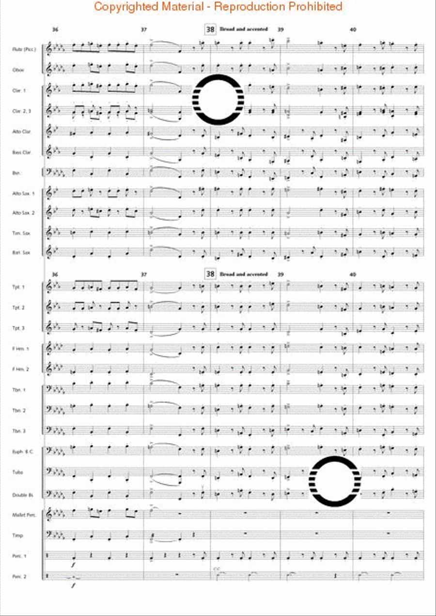 Academic Festival Overture Concert Band scores gallery preview page 9