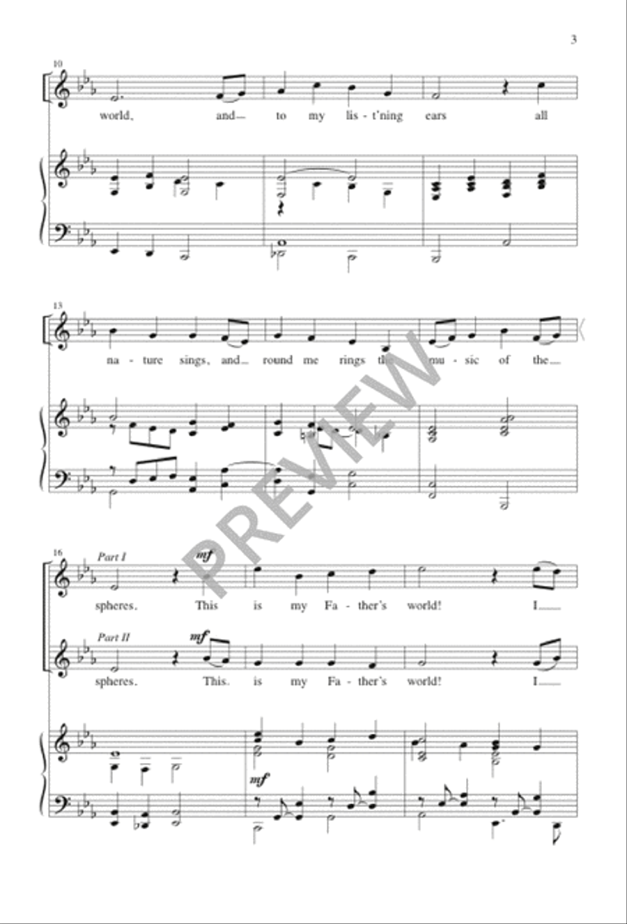 This Is My Father's World 2-Part scores gallery preview page 4