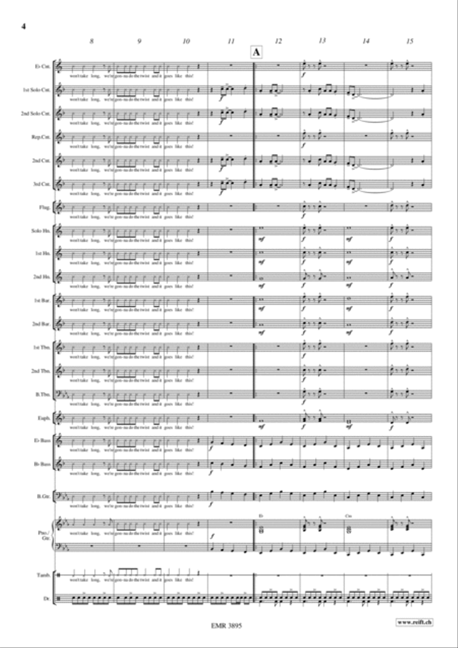 Let's Twist Again Brass Band scores gallery preview page 5