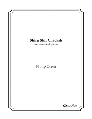 Shiru Shir Chadash