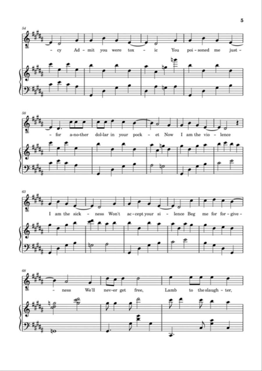 Blood/water Voice scores gallery preview page 5