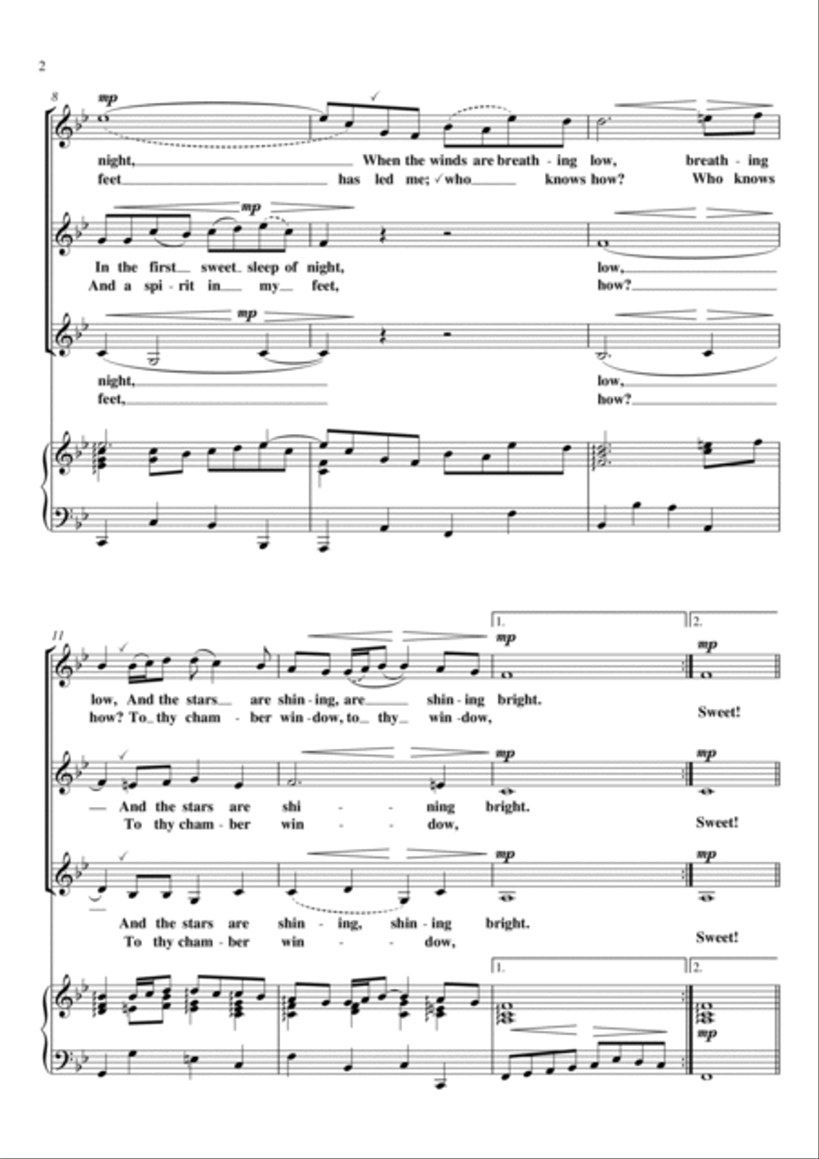 I Arise from Dreams of Thee - Air on the G String (SSA) SSA scores gallery preview page 2