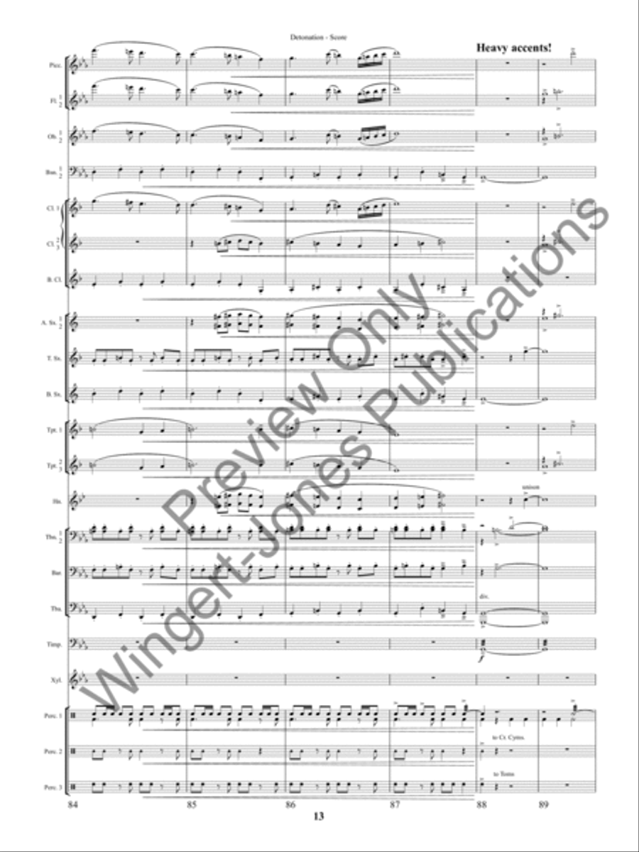 Detonation (Score) Detonation (Score) Concert Band scores gallery preview page 16