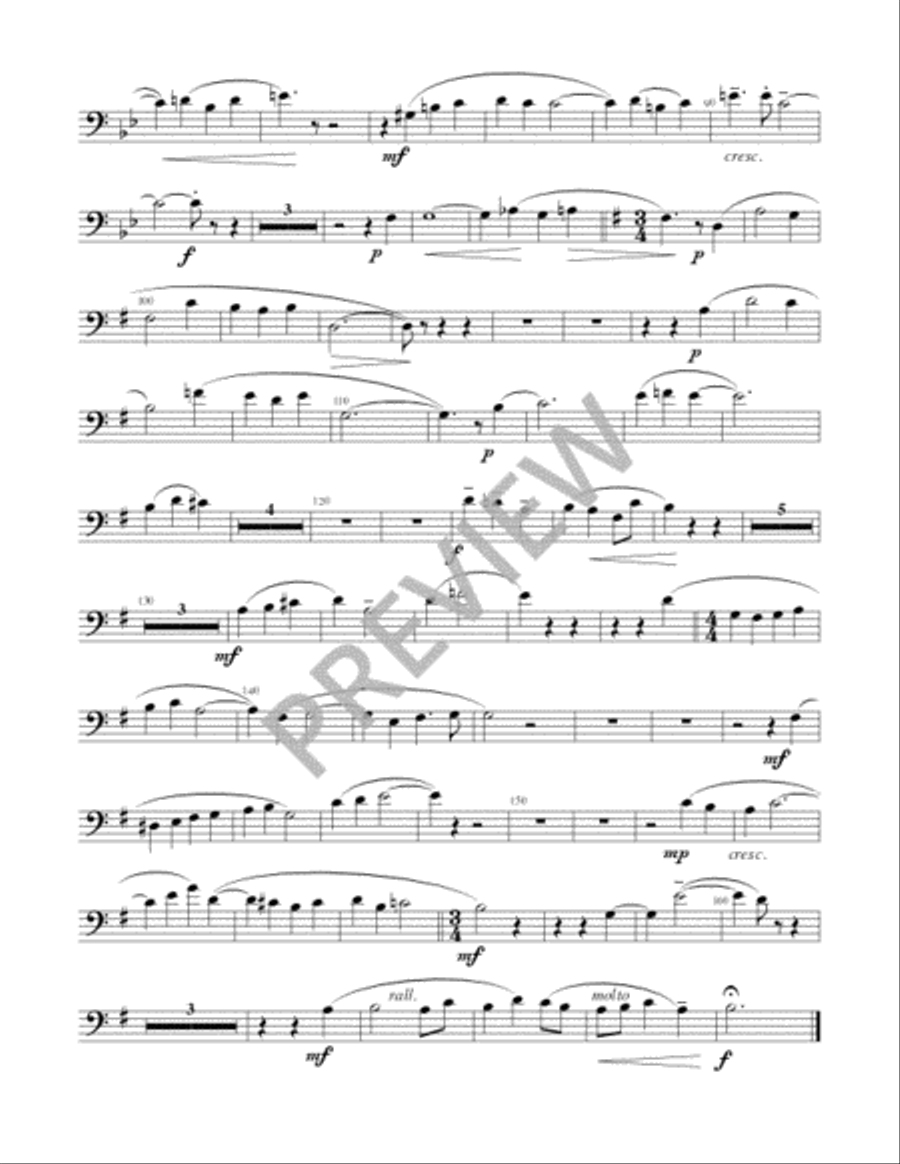 Ye Choirs of New Jerusalem - Brass Quartet edition Trombone scores gallery preview page 11