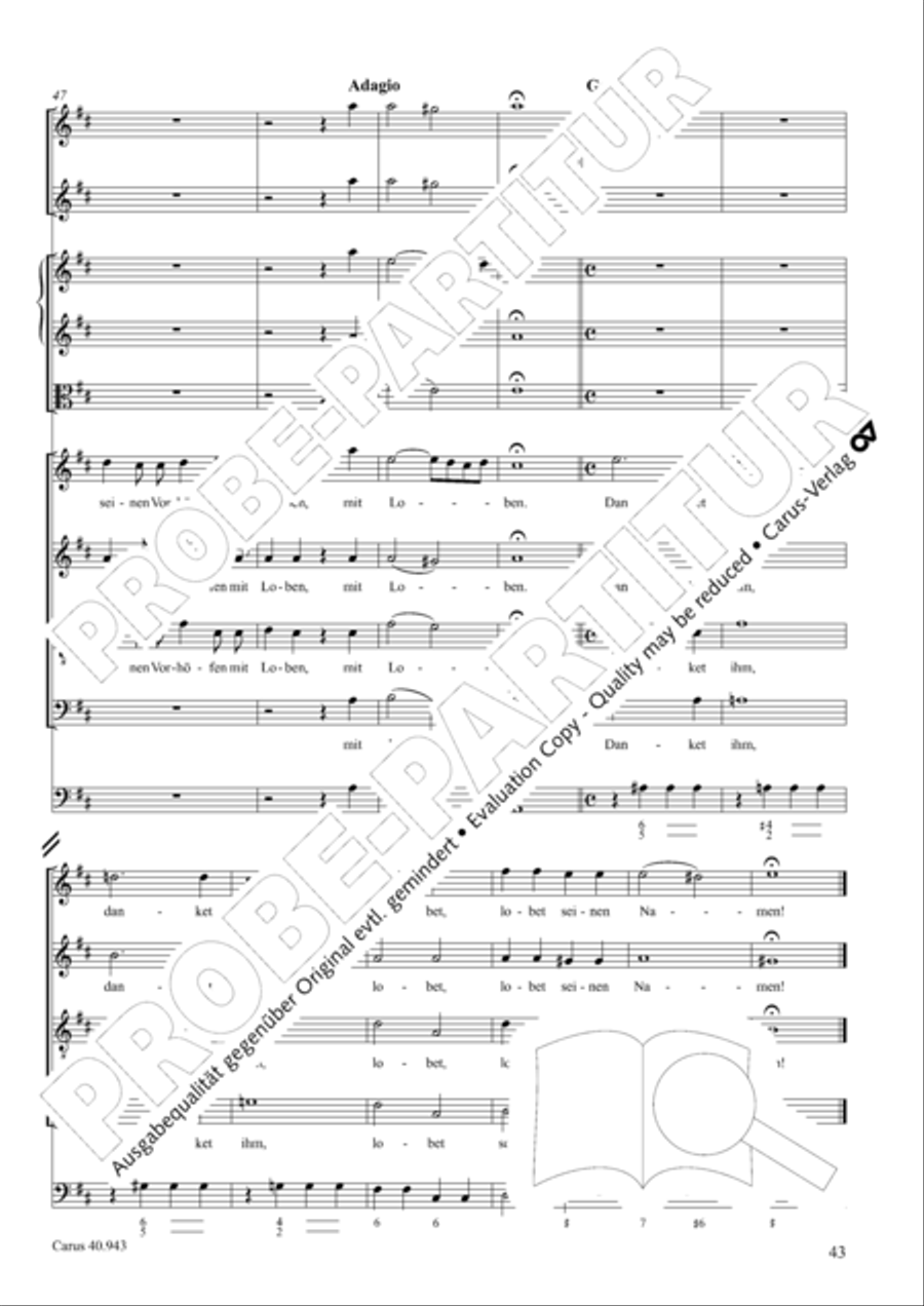 Shout to the Lord, all the earth (Jauchzet dem Herrn, alle Welt) 4-Part scores gallery preview page 50