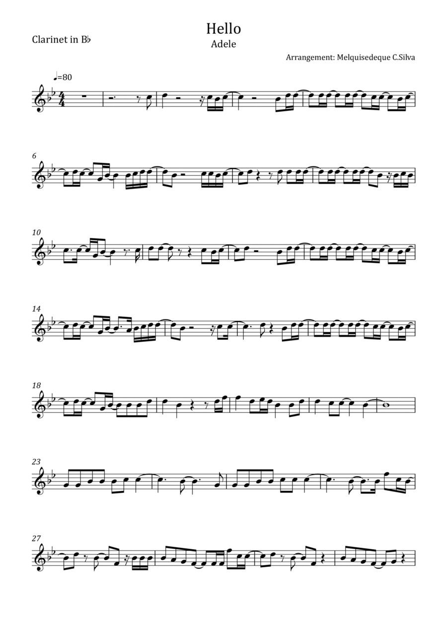 Hello Clarinet Solo scores gallery preview page 1