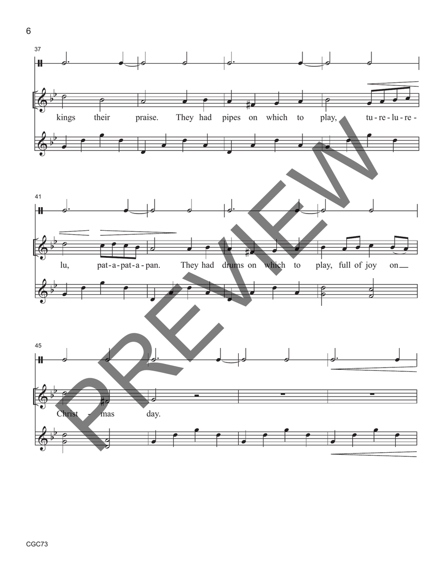 Three Christmas Carols for Unison Voices (Reproducible with MP3s) Unison Choir scores gallery preview page 7