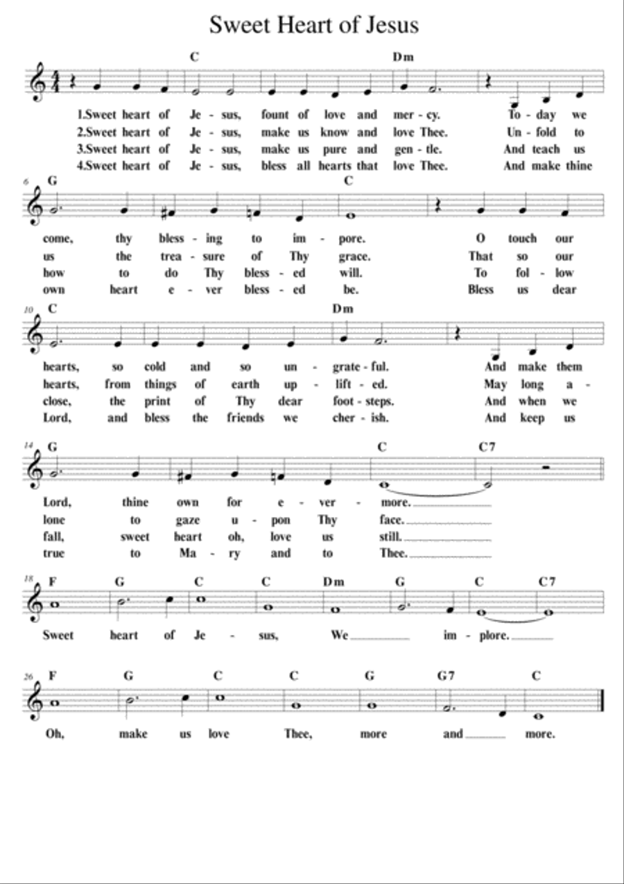 Sweet Heart of Jesus Choir scores gallery preview page 1