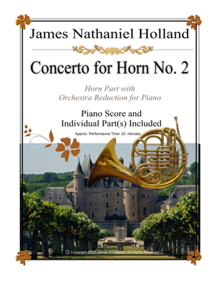 Book cover for Horn Concerto No. 2, Horn Part and Piano (Orchestra Reduction)