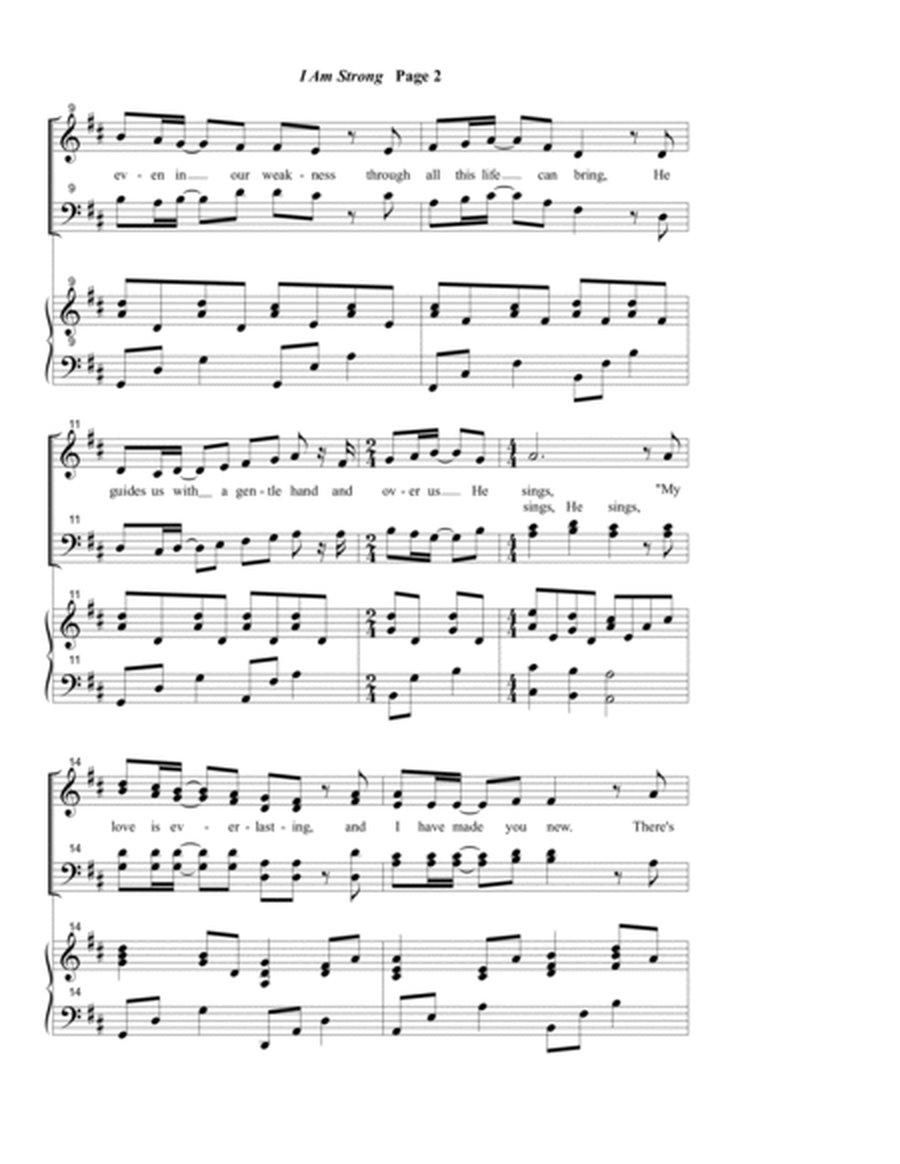 I Am Strong SATB ANTHEM image number null
