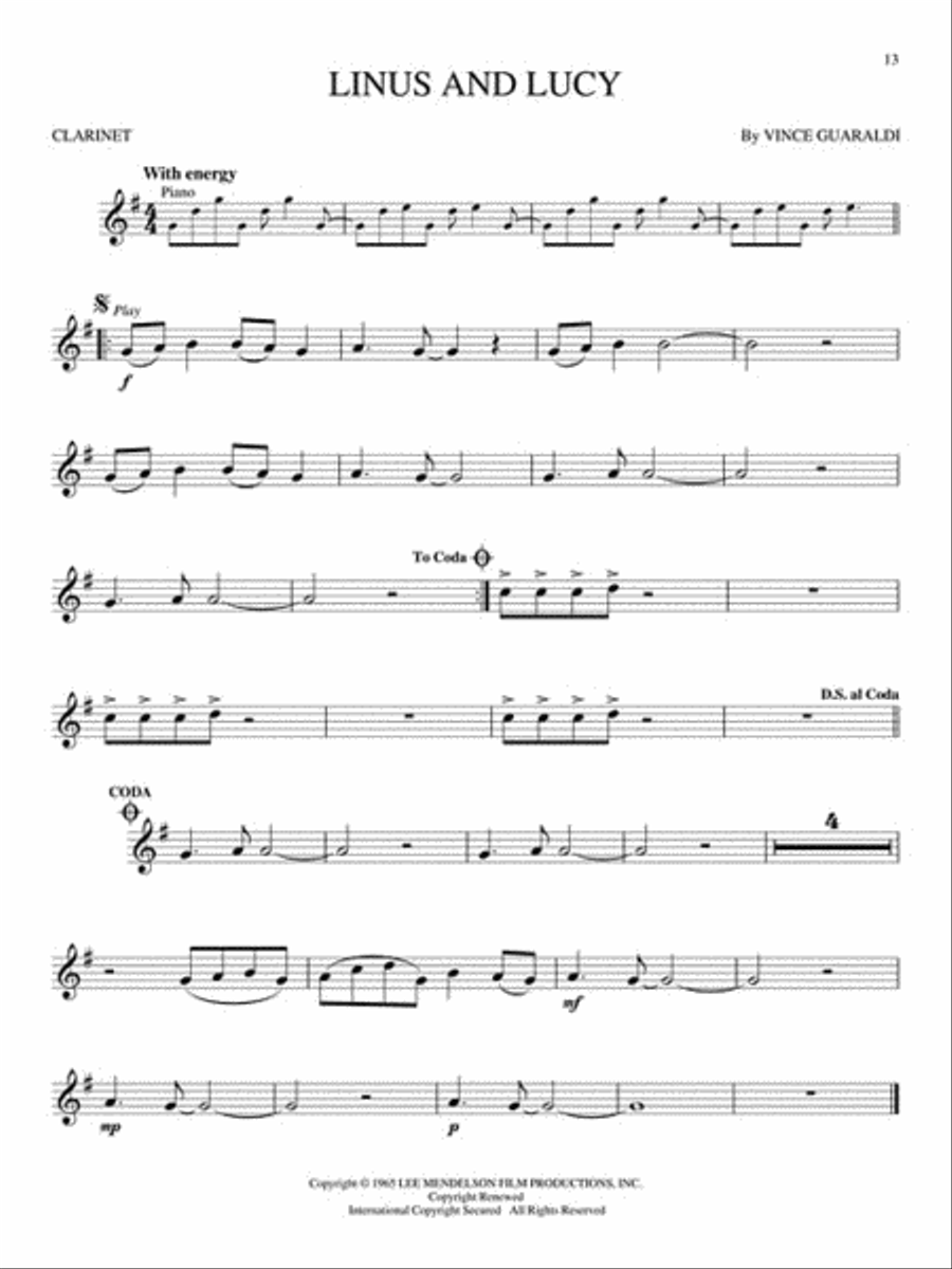 Peanuts™ Clarinet Solo scores gallery preview page 4