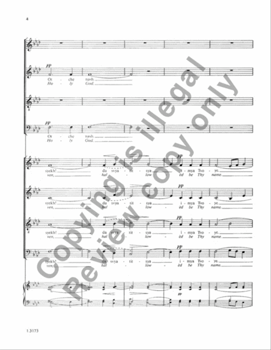The Liturgy of St. John Chrysostom Divisi scores gallery preview page 9