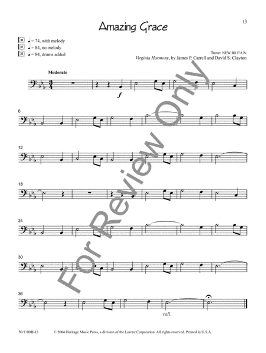 Sacred Solos for the Young Musician: Tbn/Bari BC/Bssn Bassoon scores gallery preview page 5