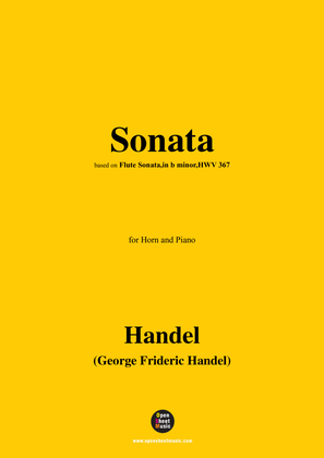 Book cover for Handel-Sonata,for Horn and Piano