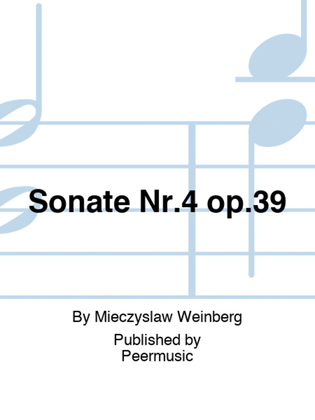 Book cover for Sonate Nr.4 op.39
