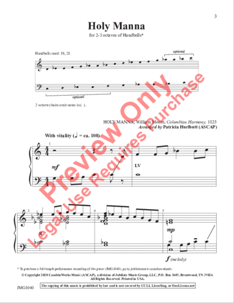 Holy Manna 3-Octaves scores gallery preview page 2