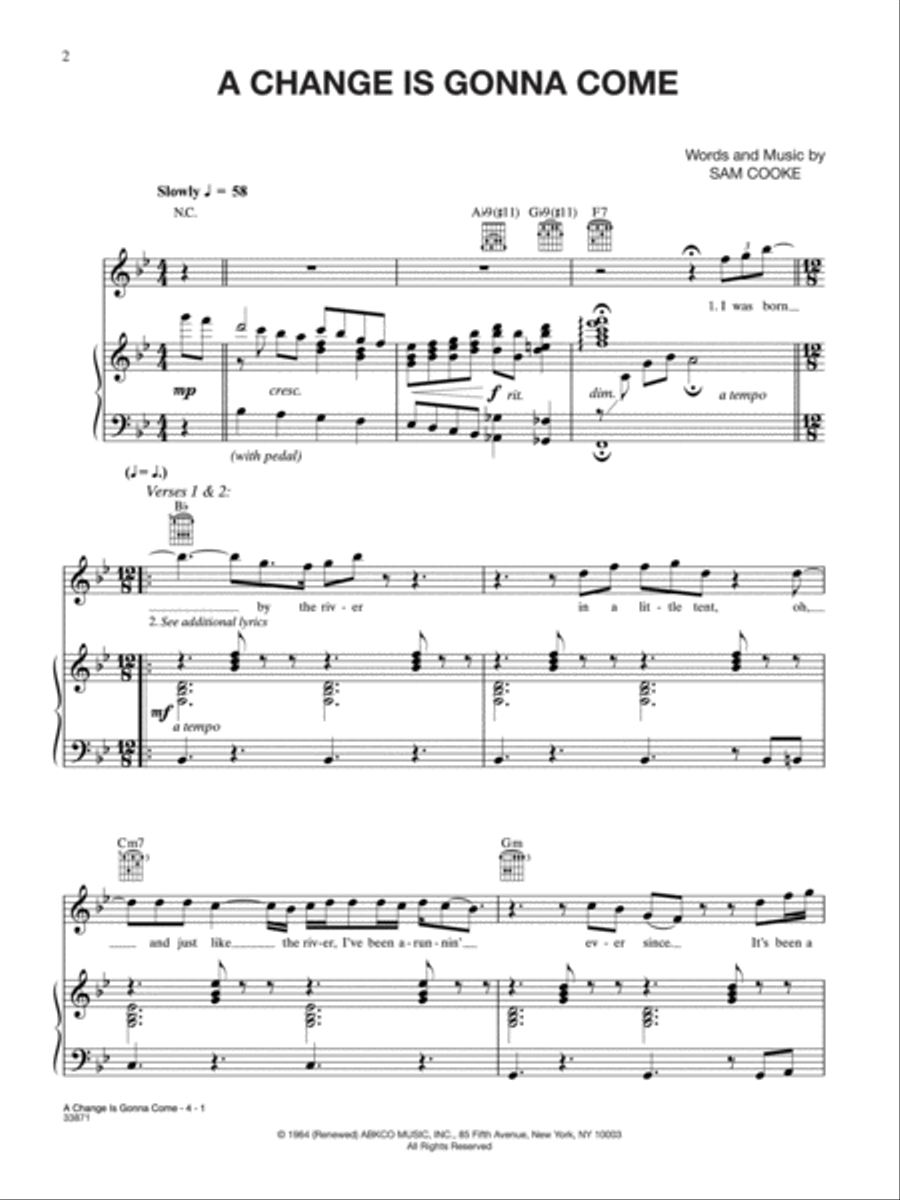 A Change Is Gonna Come Small Ensemble scores gallery preview page 2