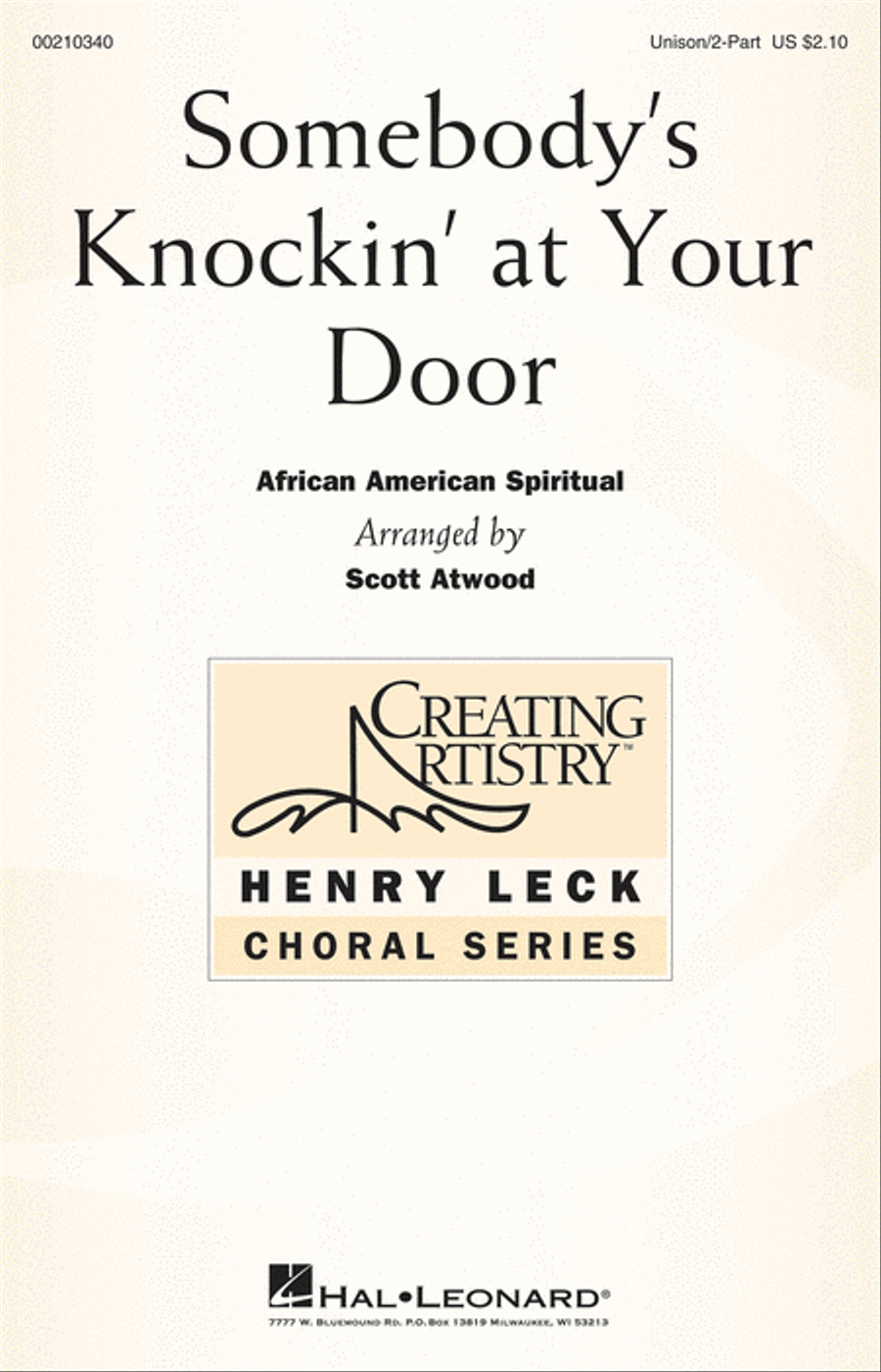 Somebody's Knockin' at Your Door Unison Choir scores gallery preview page 1