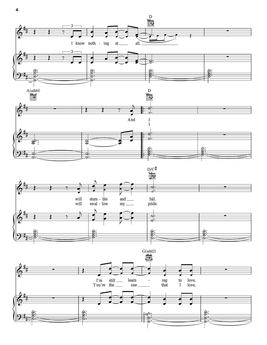 Say Something Piano, Vocal, Guitar scores gallery preview page 4