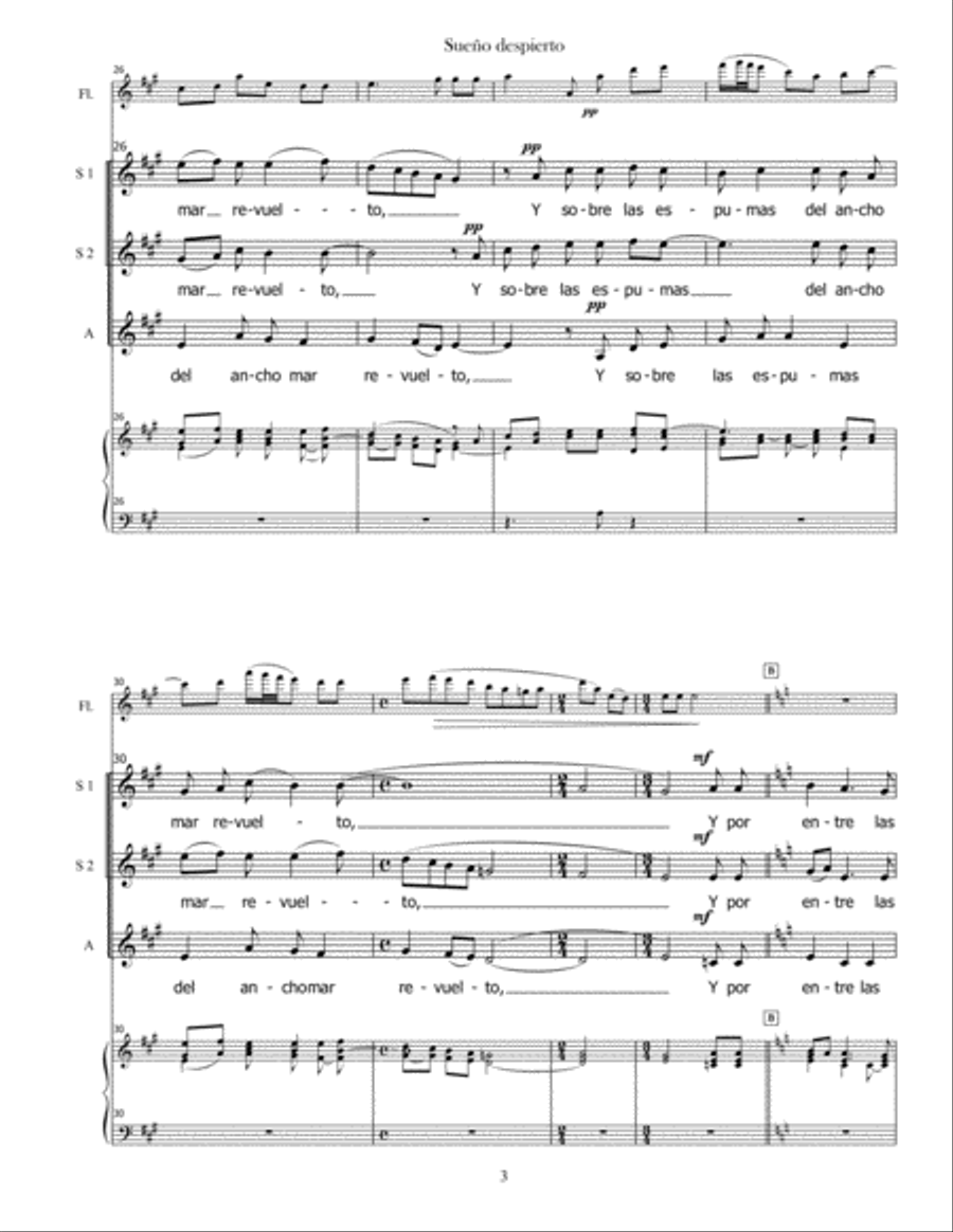 Sueño Despierto (I dream, awake...) SSA scores gallery preview page 5