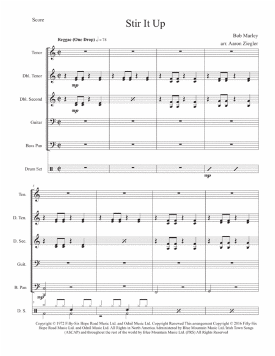 Stir It Up Percussion Ensemble scores gallery preview page 1