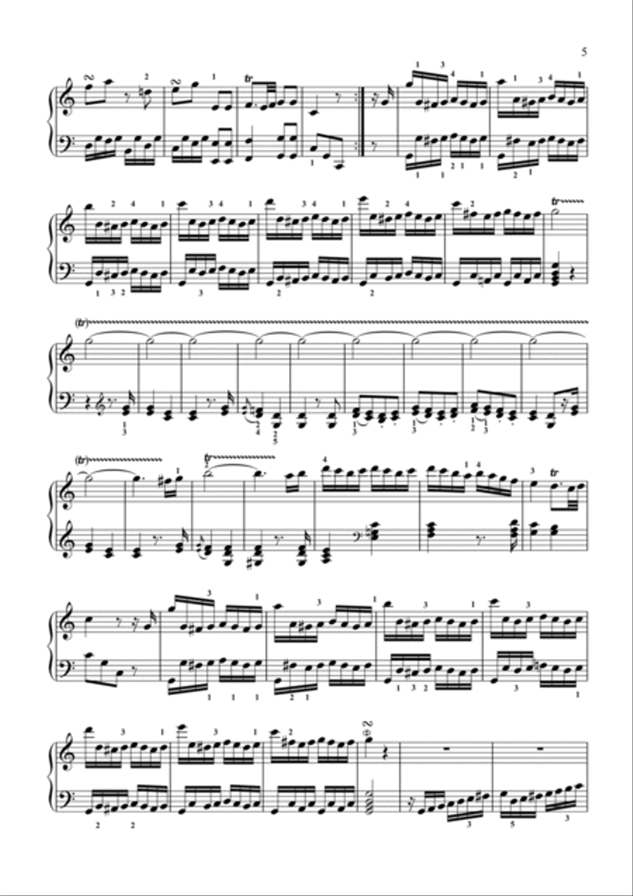 Mozart-9 Variations on Lison dormait, K.264 Piano Solo scores gallery preview page 6