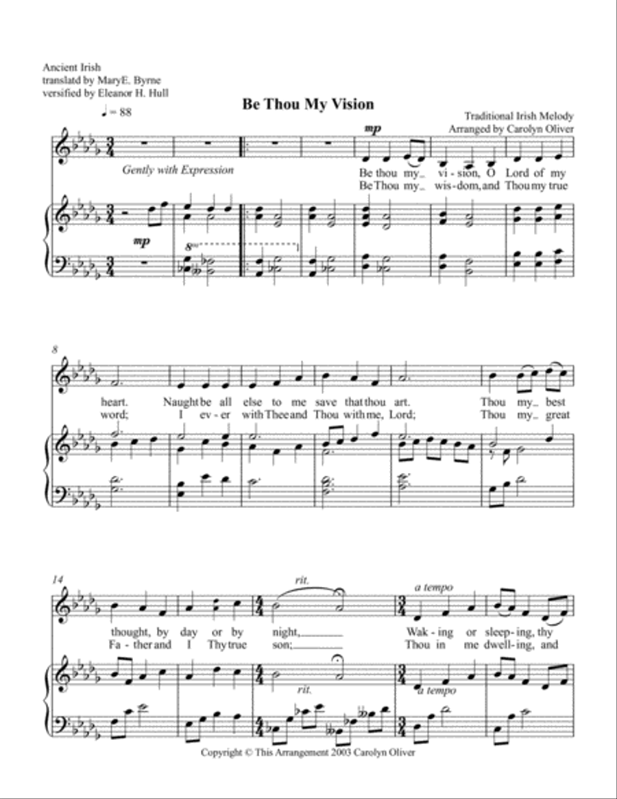 Be Thou My Vision Be Thou My Vision Small Ensemble scores gallery preview page 1