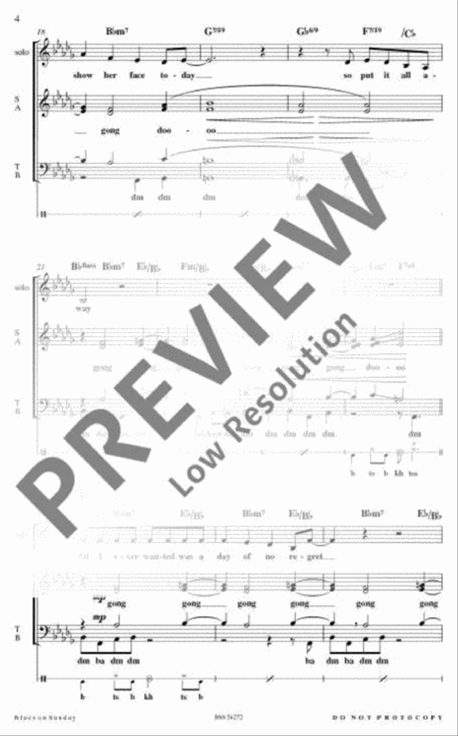 Blues on Sunday 4-Part scores gallery preview page 5