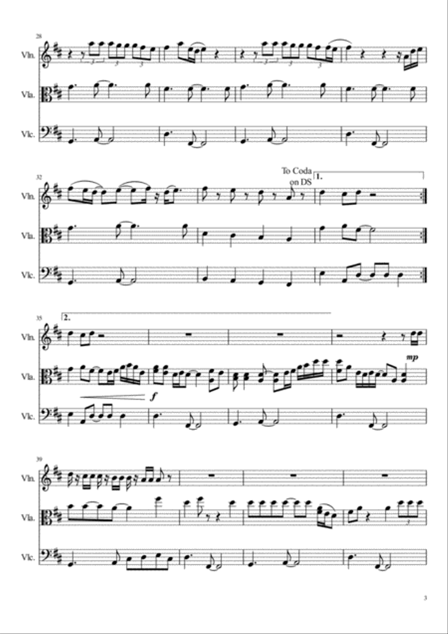 Thinking Out Loud String Trio scores gallery preview page 3