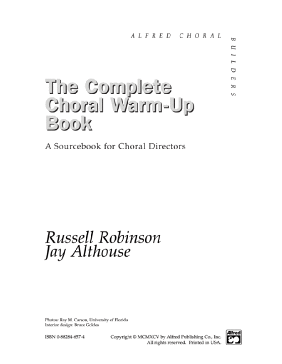 The Complete Choral Warm-up Book