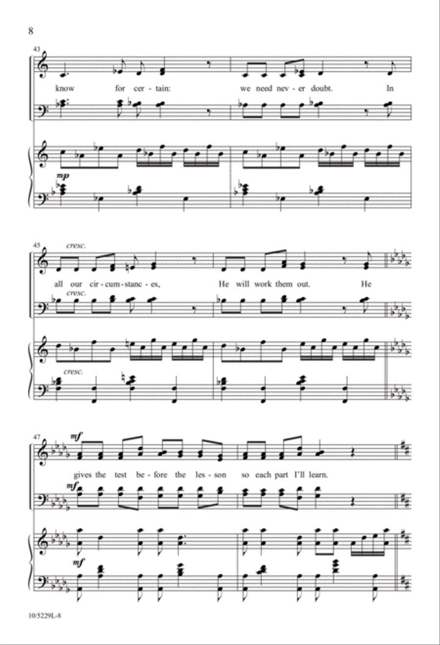 All Things Work Together for Good 4-Part scores gallery preview page 8
