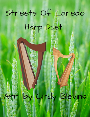Book cover for Streets of Laredo, for Harp Duet